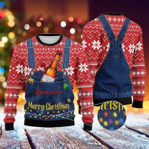 Budweiser Merry Christmas Ugly Christmas Sweater