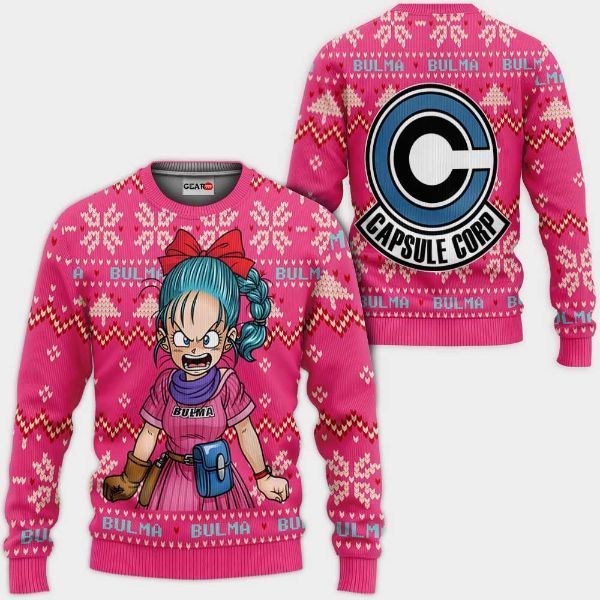 Bulma Anime Dragon Ball Xmas Ugly Christmas Knitted Sweater