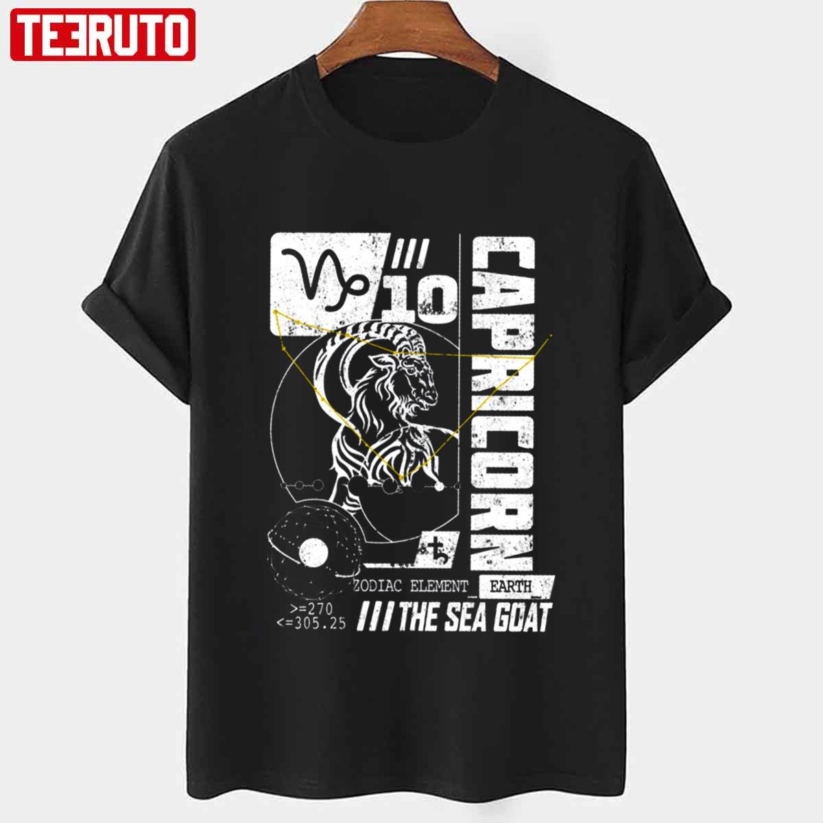 Capricorn The Sea Goat Zodiac Birthday Unisex T-shirt