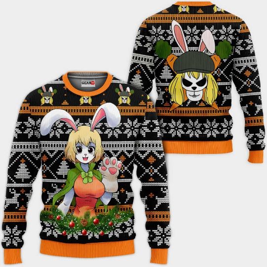 Carrot One Piece Anime Xmas Ugly Christmas Knitted Sweater