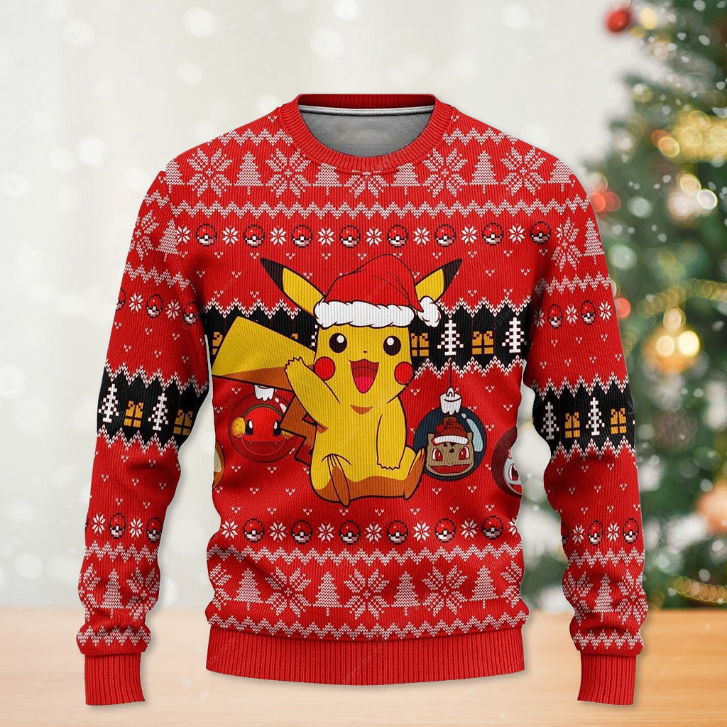 Character Pikachu Santa Pokemon Ugly Christmas Sweater