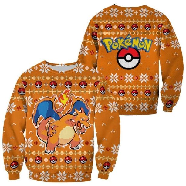 Charizard Pokemon Xmas Ugly Christmas Knitted Sweater