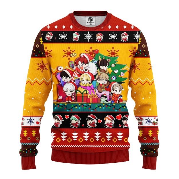 Chibi Bts Band Ugly Christmas Sweater