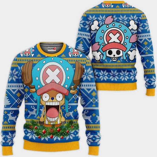 Chopper One Piece Anime Xmas Ugly Christmas Knitted Sweater