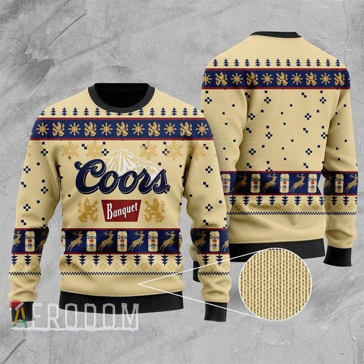 Coors Banquet Christmas Xmas Ugly Sweater