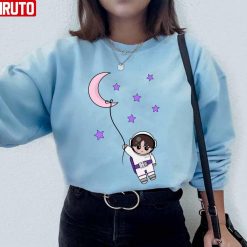 Cute Chibi Art Jin Astronaut Blue Sky Unisex Sweatshirt