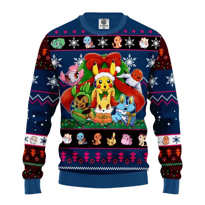 Cute Pokemon Merry Xmas Ugly Christmas Sweater