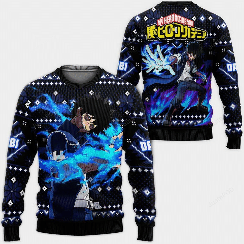 Dabi My Hero Academia Anime Christmas Wool Knitted Ugly Sweater