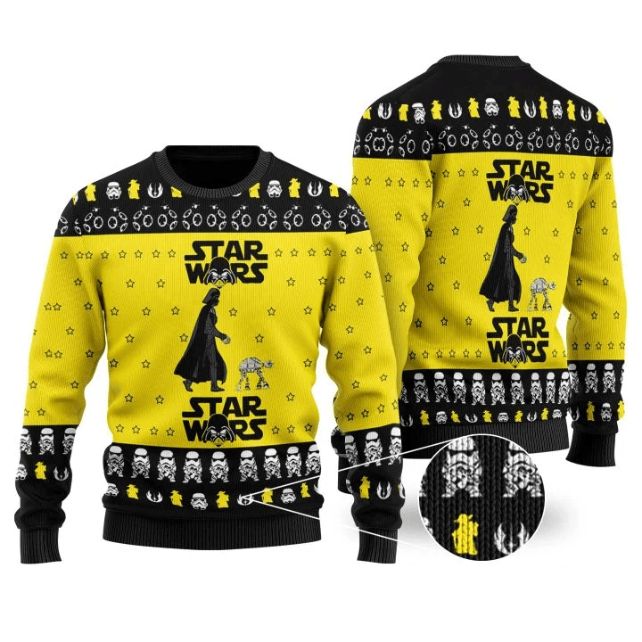 Darth Vader & Stormtrooper Star Wars Ugly Xmas Wool Knitted Sweater