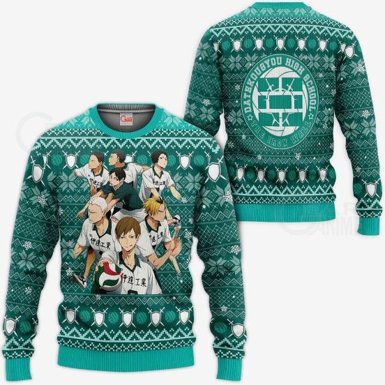 Dateko Date Tech High Haikyuu Xmas Ugly Christmas Knitted Sweater