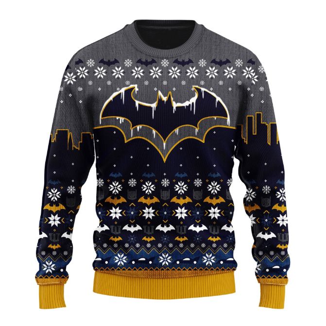 DC Fan Batman Ugly Xmas Wool Knitted Sweater