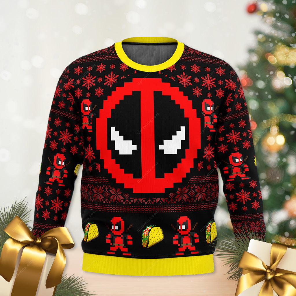 Deadpool Cute Chibi Ugly Christmas Xmas Sweater