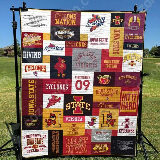 Diving Ncaa Iowa State Cyclones Collection Great Quilt Blanket - Teeruto