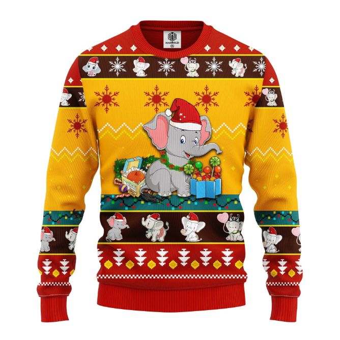 Dumbo The Flying Elephant Merry Xmas Ugly Christmas Sweater