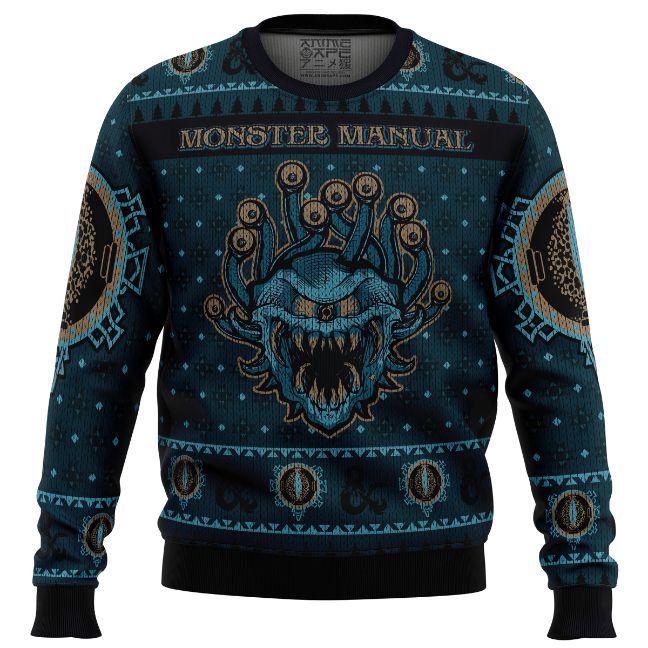 Dungeons & Dragons Monster Manual Chirstmas Funny Gift Ugly Wool Knitted Sweater