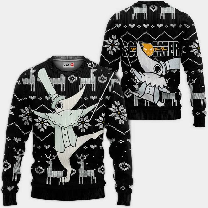 Excalibur Anime Soul Eater Xmas Ugly Christmas Knitted Sweater