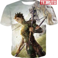 Fate Stay Night Very Cool Lancer Diarmuid Action White Anime Tee 3D AOP T-Shirt