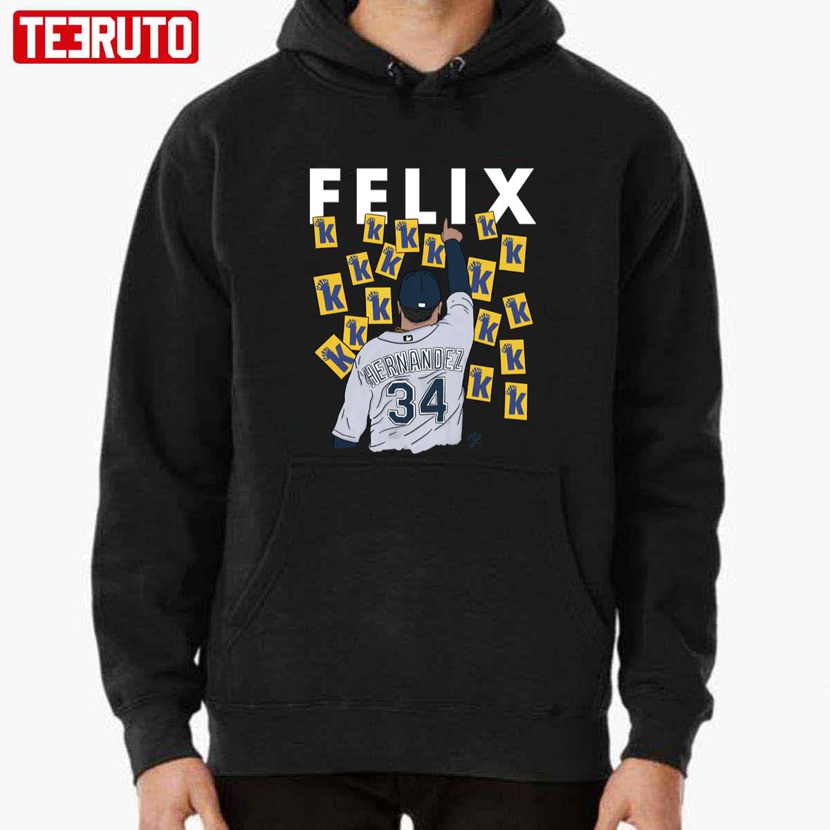 Felix Hernandez Number 34 Art Unisex T-shirt - Teeruto