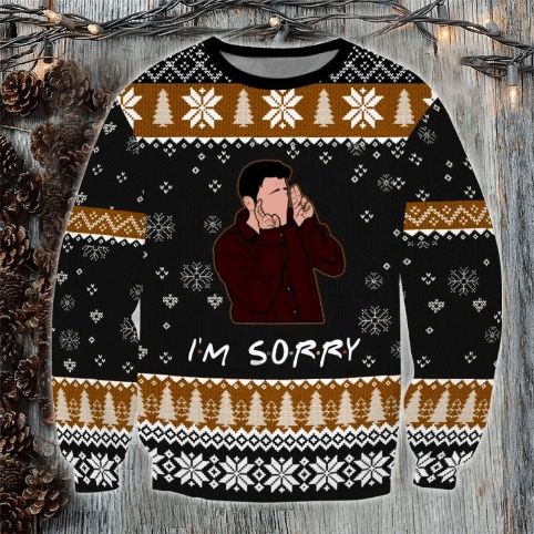 Friends I’m Sorry Christmas Gift Ugly Xmas Wool Knitted Sweater