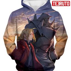 Fullmetal Alchemist Best Anime Art Edward X Alphonse Graphic Promo Hd 3d Aop Hoodie