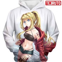 Fullmetal Alchemist Blonde Haired Anime Girl Winry Rockbell The Automation Geek Hd 3d Aop Hoodie