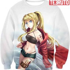 Fullmetal Alchemist Blonde Haired Anime Girl Winry Rockbell The Automation Geek Sw 3D AOP Sweatshirt