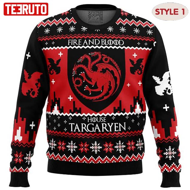 Game Of Thrones Houses Xmas Ugly Knitted Sweater Multiple Houses Styles