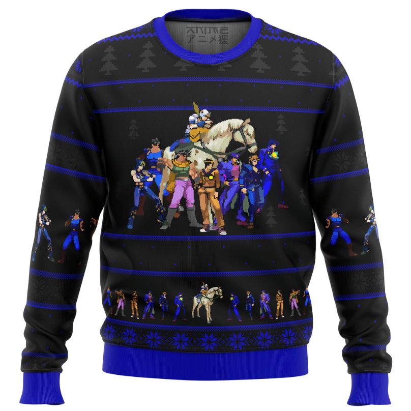 Generations Jojo’s Bizarre Adventure Anime Xmas Ugly Wool Knitted Sweater