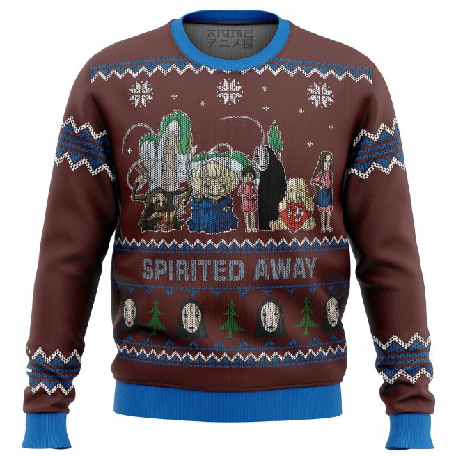 Ghibli Spirited Away Studio Ghibli Inspired Christmas Ugly Wool Knitted Sweater