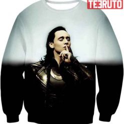 God Of Mischief Loki Marvels Black White Sw 3D AOP Sweatshirt