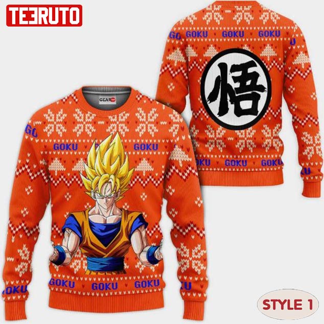 Gohan Dragon Ball Xmas Anime Ugly Wool Knitted Sweater
