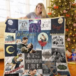 Graphic It’s A Wonderful Life Poster Ver Quilt Blanket