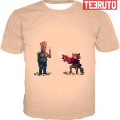 Groot And Rocket Raccoon Super Tee 3D AOP T-Shirt