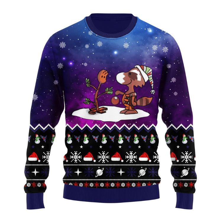 Guardian Of Galaxy X Snoopy Xmas Ugly Wool Knitted Sweater