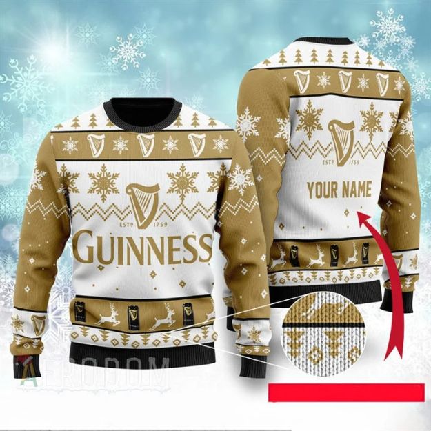Guinness Beer Personalized Xmas Ugly Christmas Sweater