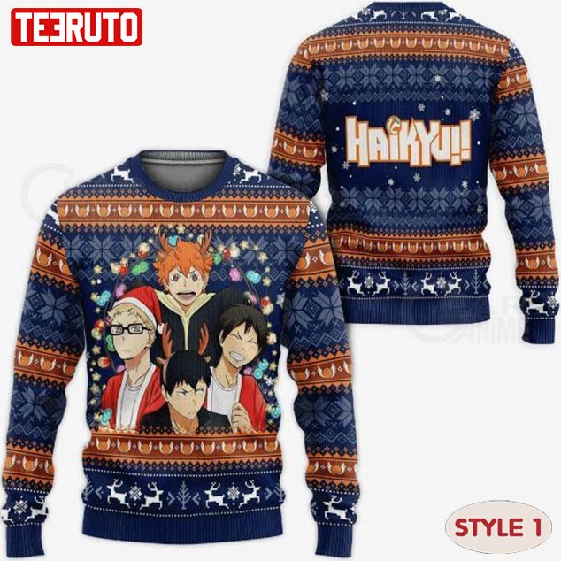 Haikyuu Anime Xmas Ugly Knitted Sweater Multiple Styles