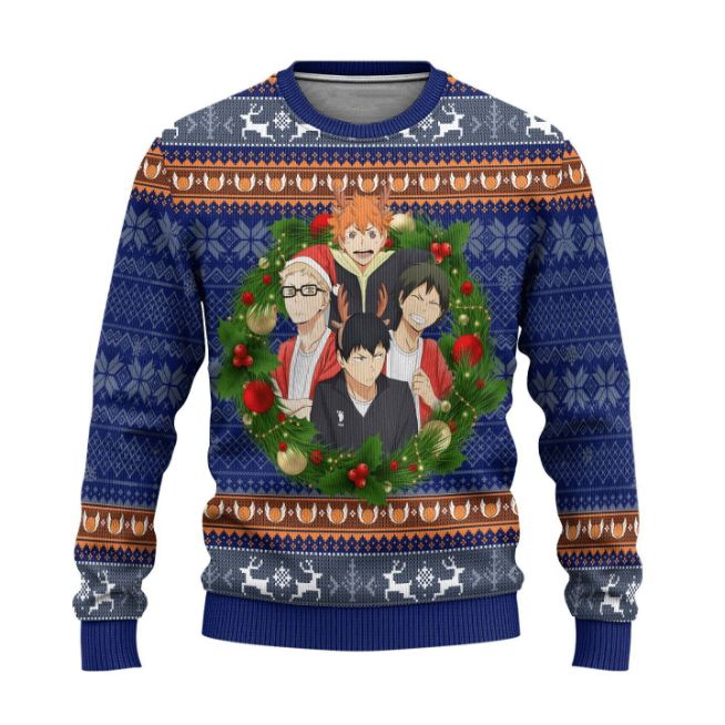 Haikyuu Anime Xmas Ugly Wool Knitted Sweater