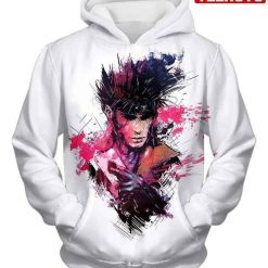 Hero Gambit Marvel Cool White Hd 3d Aop Hoodie