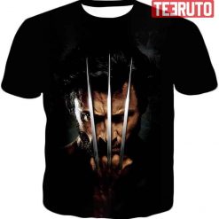 Hero Wolverine Marvel Cinematic Promo Black Tee 3D AOP T-Shirt