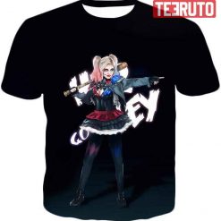 Hottest Dc Villain Harley Quinn Promo Hd Black Tee 3D AOP T-Shirt