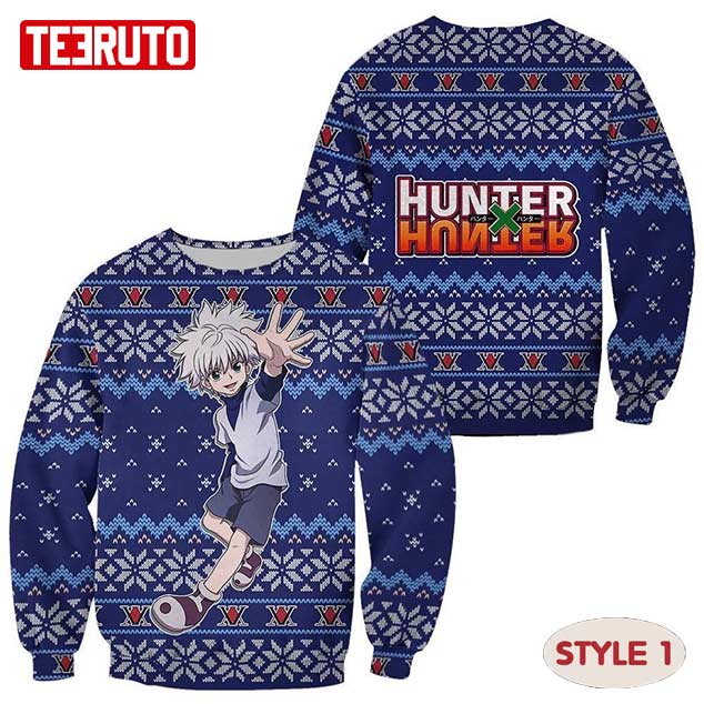 Hunter X Hunter Anime Killua Hisoka Feitan Kurapika Christmas Wool Knitted Ugly Sweater