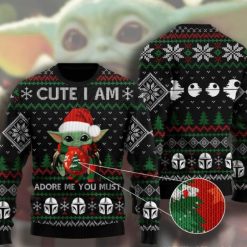 I Am Adore Me You Must Baby Yoda Wool Ugly Sweater