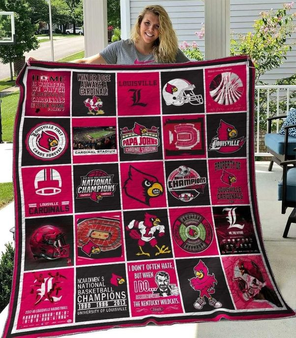 I Don't Often Hate Ncaa Louisville Cardinals Collection Combined Quilt  Blanket - Teeruto