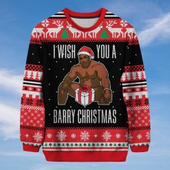 I Wish You A Barry Christmas Ugly Xmas Funny Meme Barry Wood Ugly Christmas Sweater