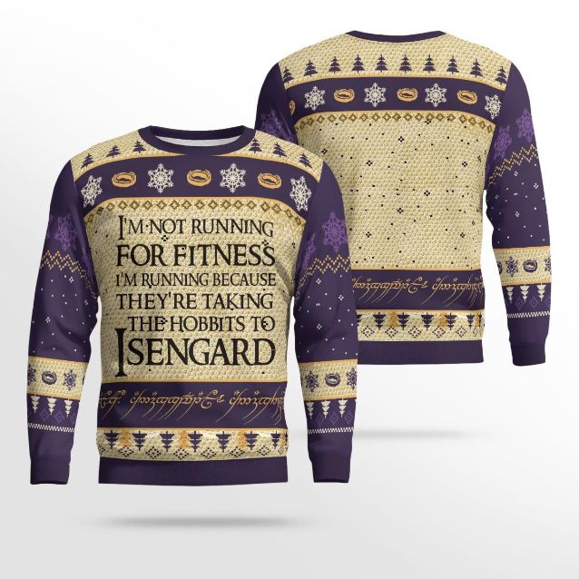 I’m Not Running For Fitness LOTR Ugly Christmas Sweater