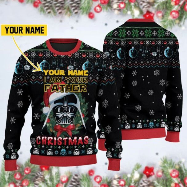 I’m Your Father Darth Vader Personalized Xmas Ugly Christmas Sweater