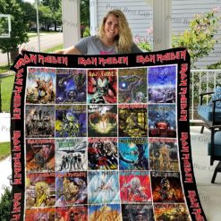Iron Maiden Albums Cover Poster Ver Collected Quilt Blanket