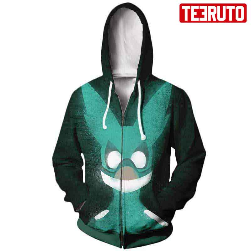 Izuku Midoriya Deku Hero Zip Up My Hero Academia Merch Hd 3d Aop Hoodie Teeruto