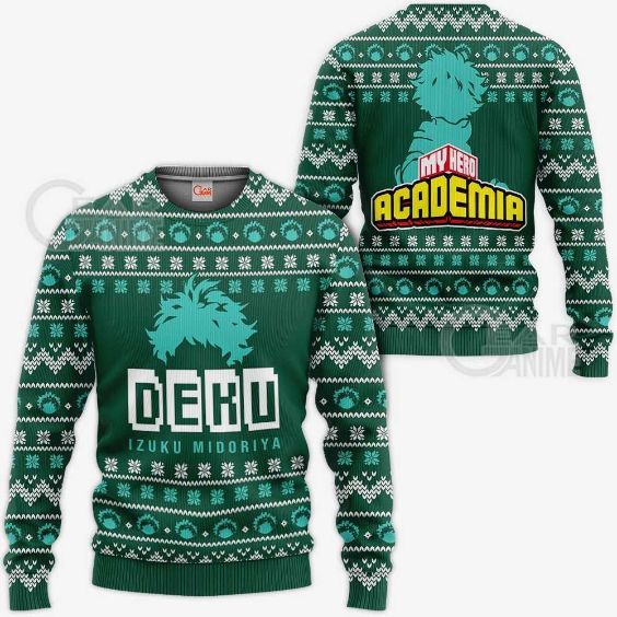Izuku Midoriya Deku My Hero Academia Xmas Ugly Christmas Knitted Sweater
