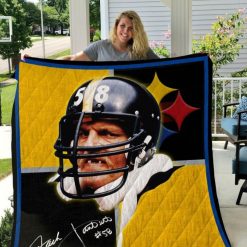 Jack Lambert Signed Collected Quilt Blanket